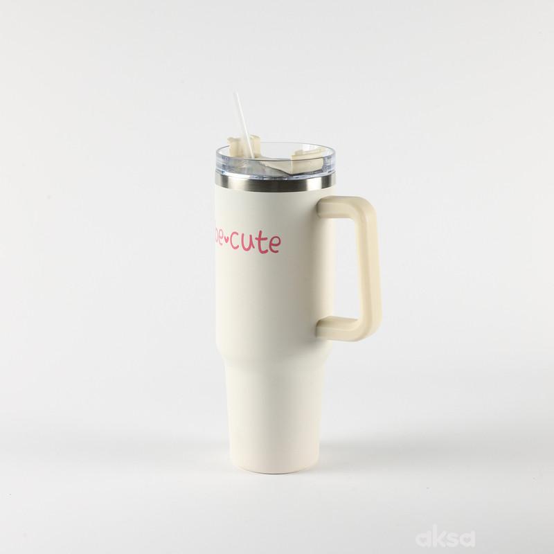 Be Cute termos sa slamčicom bež 1,2l 