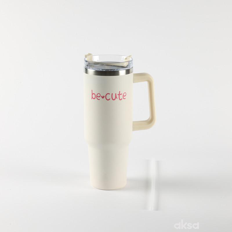 Be Cute termos sa slamčicom bež 1,2l 