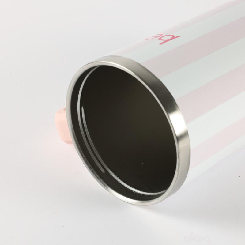 Be Cute termos sa slamčicom roze pruge 1,2l 