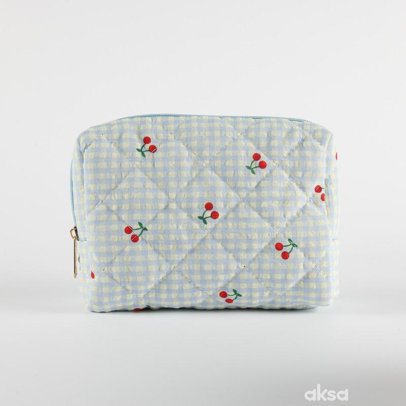 Be Cute neseser trešnjica, plavi 19x6x14cm 