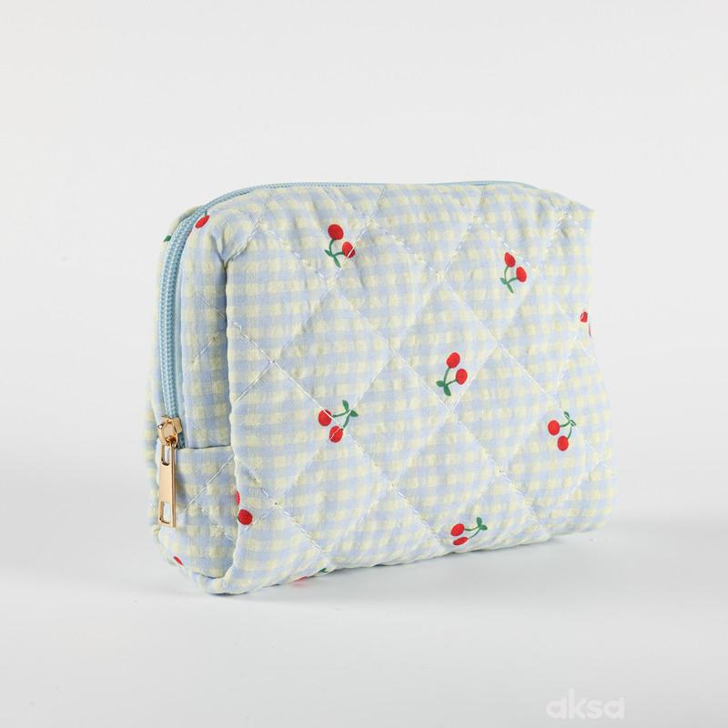 Be Cute neseser trešnjica, plavi 19x6x14cm 