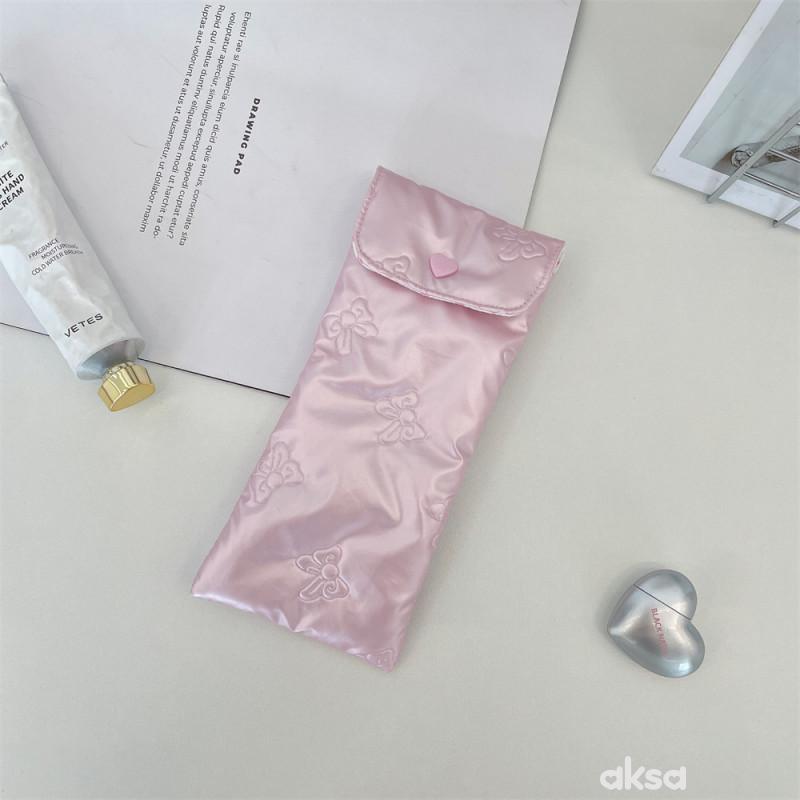 Be Cute futrola za naočare, roze sa mašnicama 