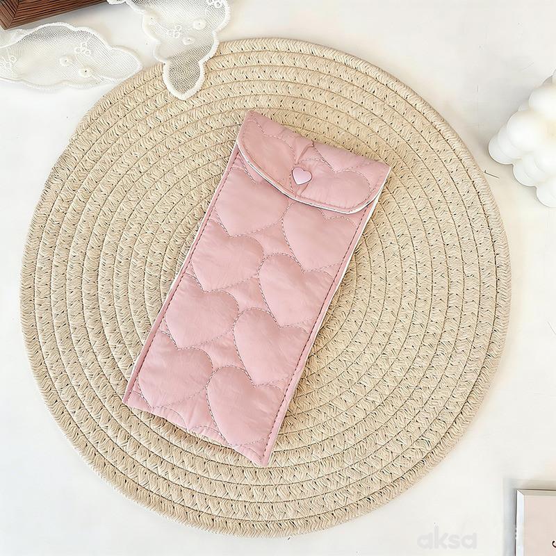 Be Cute futrola za naočare, roze sa srcima 