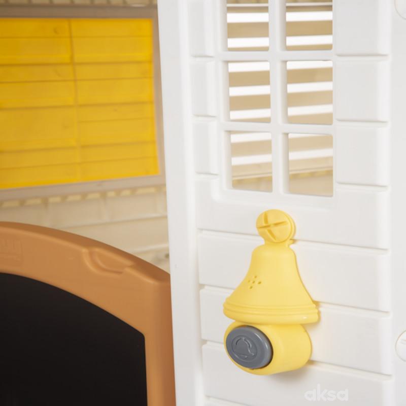 Dolu kućica sa ogradom, bež 