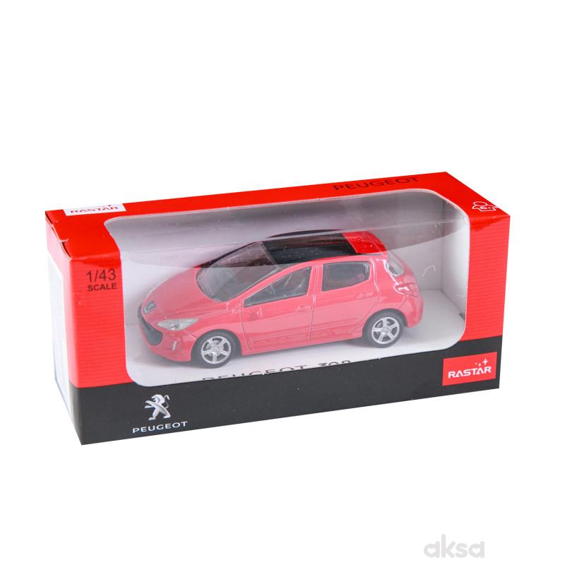 Rastar automobil Peugeot 308 1:43 - crveno