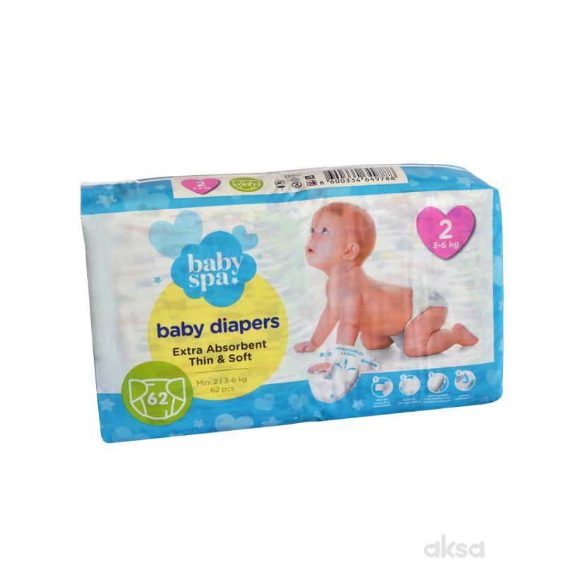 Baby spa pelene 2 mini 3-6kg 62kom