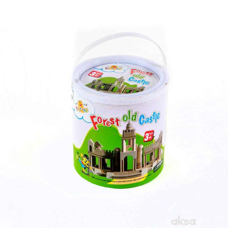 HK Mini igračka drvene kocke tvrđava