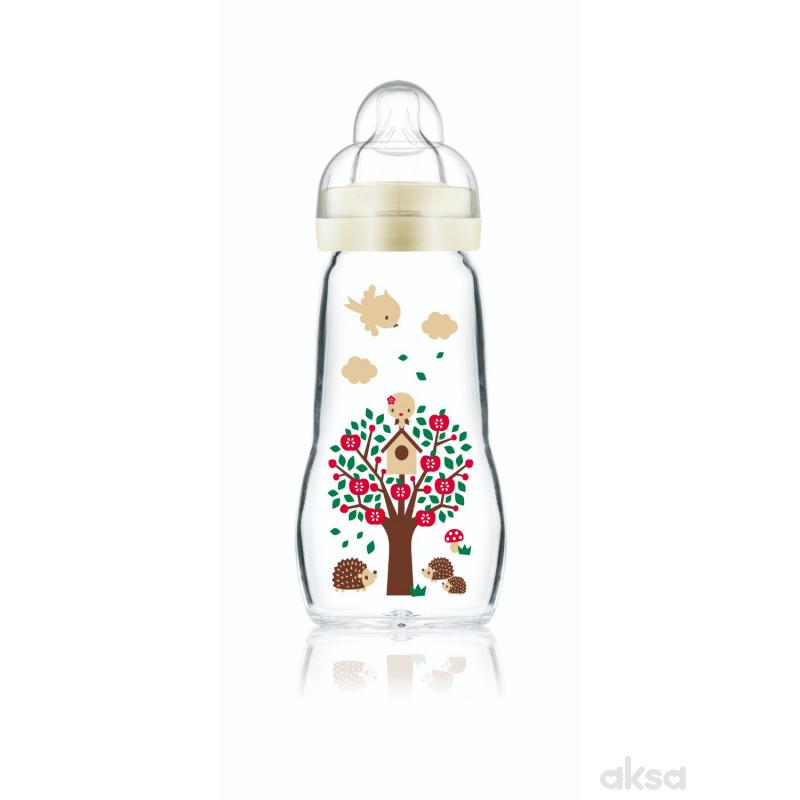 MAM staklena flašica silikon 260ml, 2m+