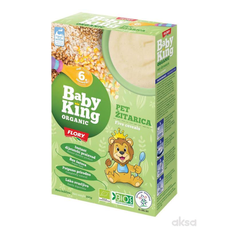 Baby king instant kaša 5 žitarica organic 200g