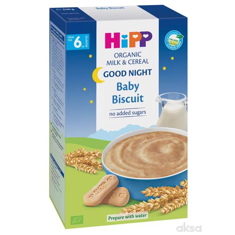 Hipp mlečna instant kaša za l. noć sa keksom 250g 