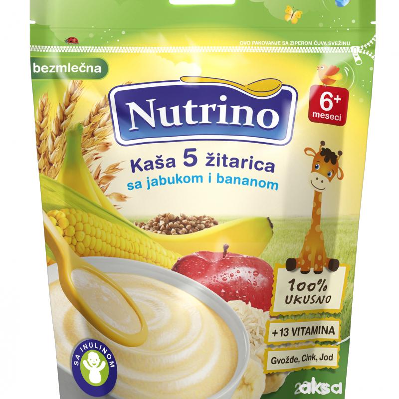Nutrino bezml. instant kaša 5žit sa jab i ban 200g