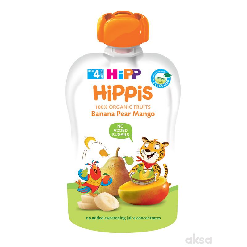 Hipp pouch banana, kruška, mango 100g