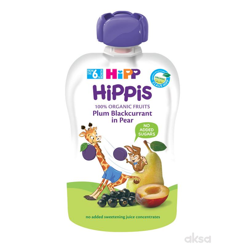 Hipp pouch šljiva, crna ribizla, kruška 100g