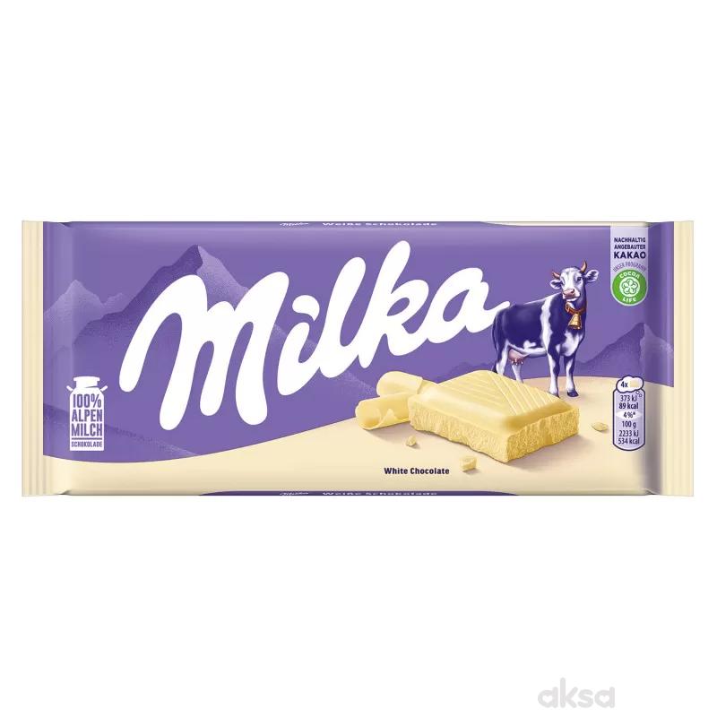 Milka čoklada white 100g 