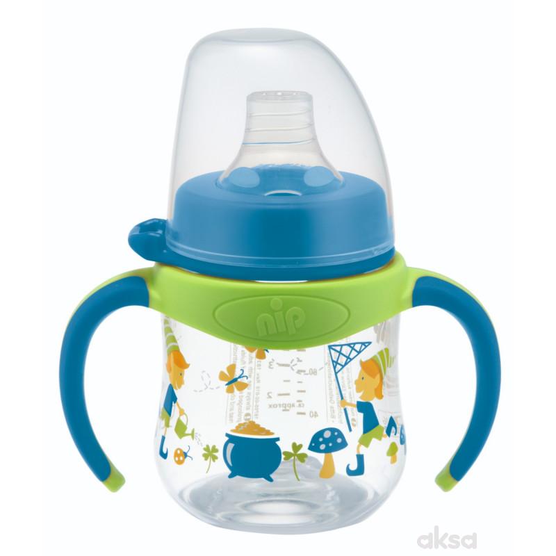 Nip trening flašica deč. ruč. 150ml sil.pisak 6m+