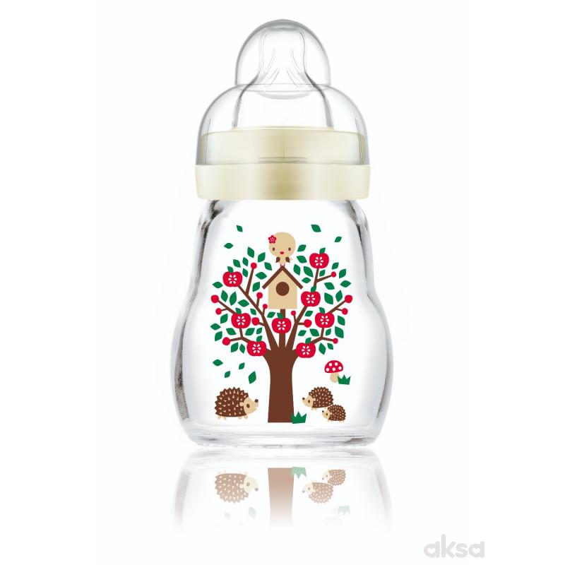 MAM staklena flašica silikon 170ml, 0m+