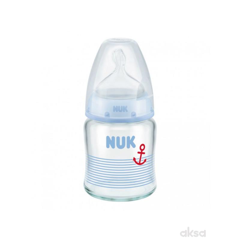 Nuk FC plus staklena flašica, silikon 120ml, 0-6m