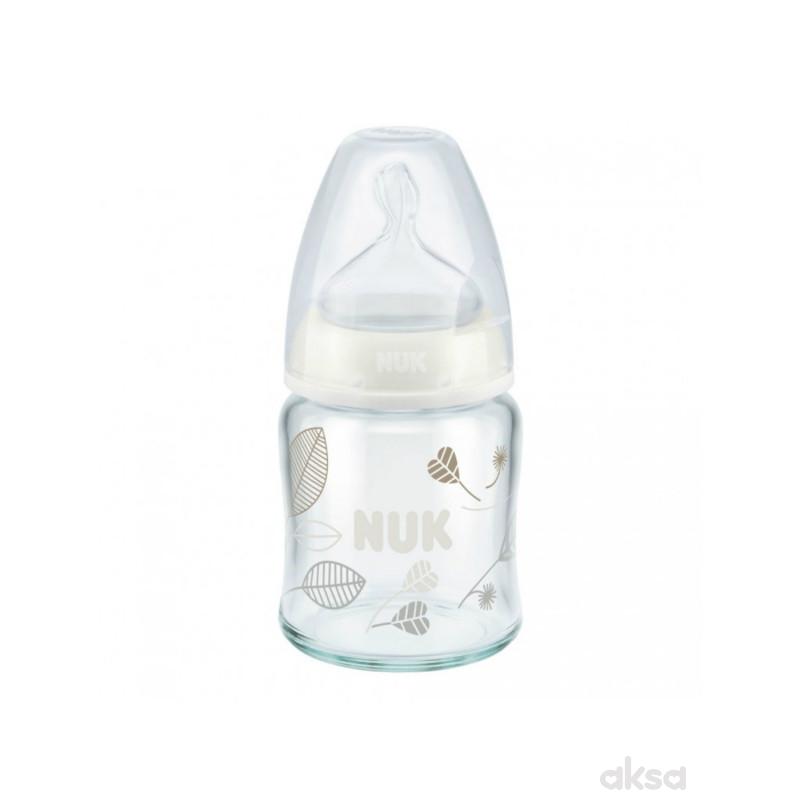 Nuk FC plus staklena flašica, silikon 120ml, 0-6m