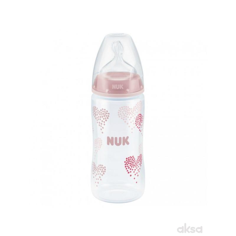 Nuk FC plus plastična flašica, silikon 300ml, 0-6m