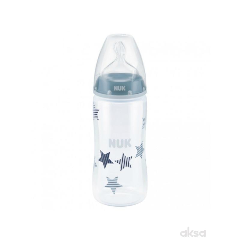 Nuk FC plus plastična flašica, silikon 300ml, 0-6m