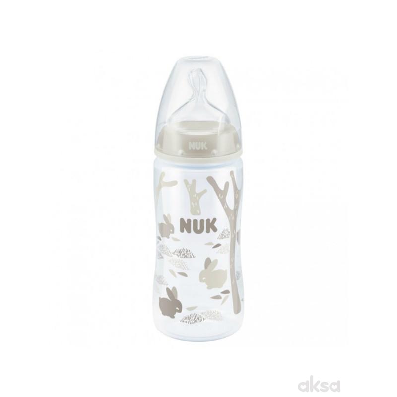 Nuk FC plus plastična flašica, silikon 300ml, 0-6m