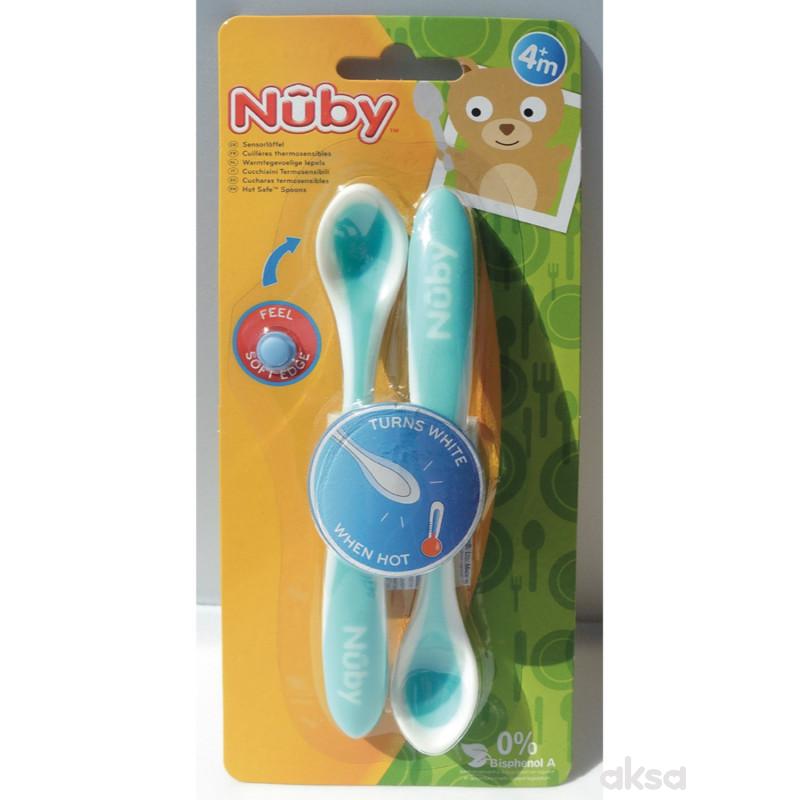 Nuby termoosetljive kašicice meke ivice 3m+ 2 kom