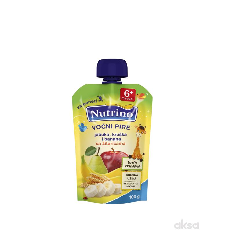 Nutrino pouch jabuka, kruška i banana sa žit. 100g