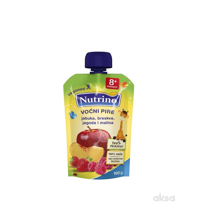 Nutrino pouch jabuka, breskva, jagoda, malina 100g