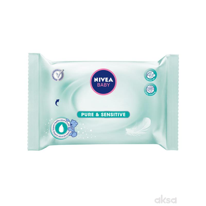 Nivea baby vlažne maramice pure&sensitive 63kom