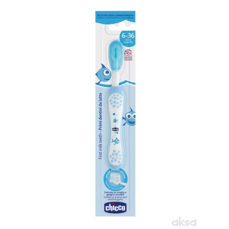 Chicco bm četkica za zube plava od 6 meseci