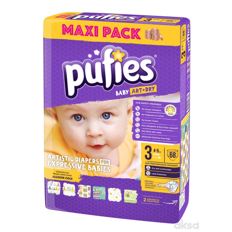 Pufies pelene baby art MP 3 midi 4-9kg 68kom