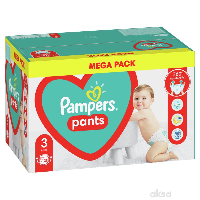 Pampers pants pelene MB 3 midi 6-11kg 128kom