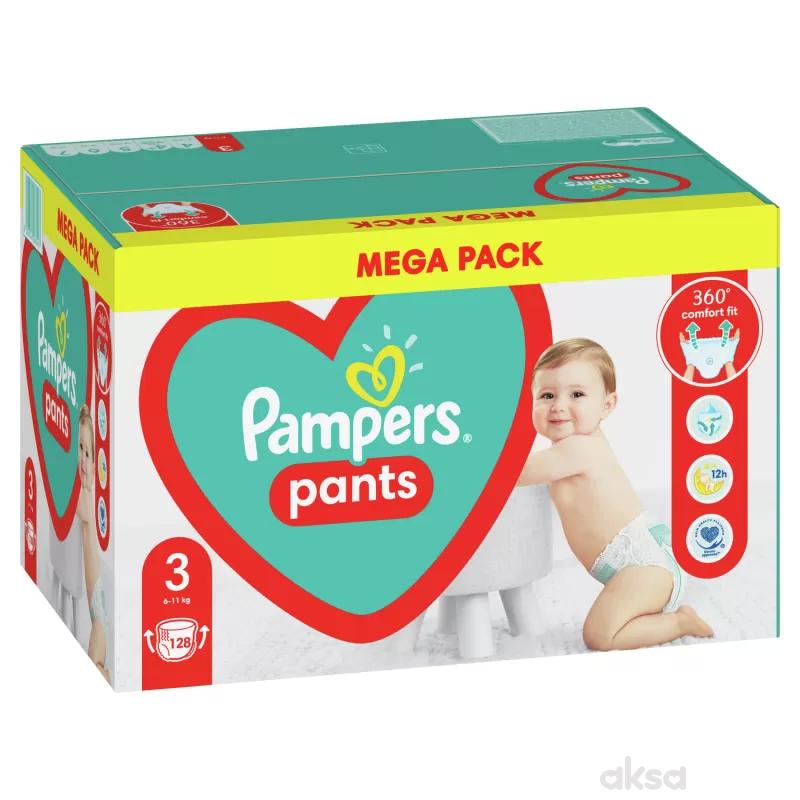 Pampers pants pelene MB 3 midi 6-11kg 128kom