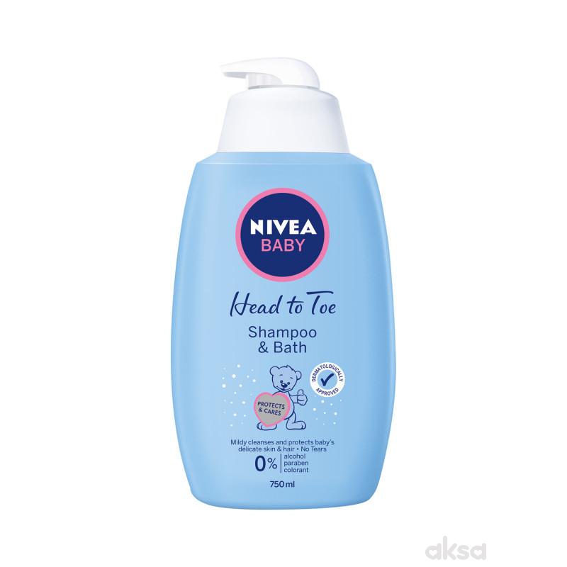 Nivea baby šampon i kupka sa pumpicom 750ml