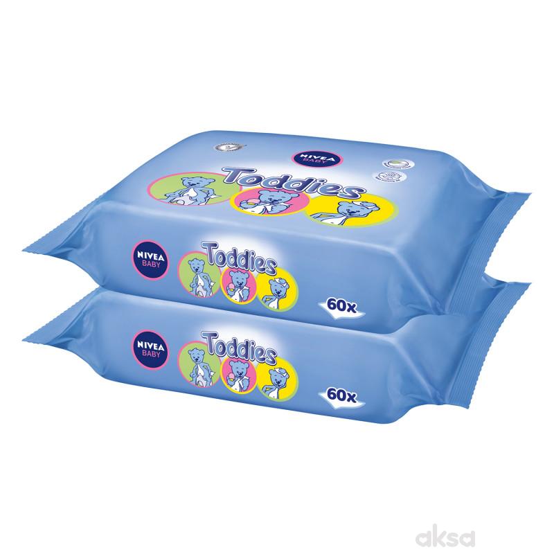 Nivea baby vlažne maramice Toddies 2x60kom