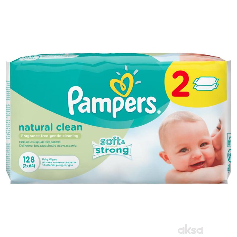 Pampers baby vlažne maramice natur clean 2x64kom