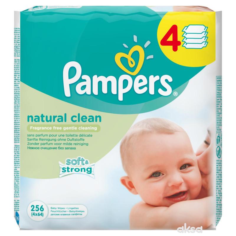 Pampers baby vlažne maramice natural clean 4x64kom