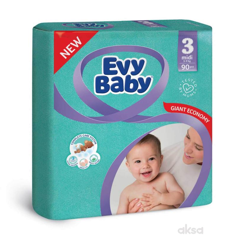 Evy baby pelene giant 3 midi 5-9kg 90kom