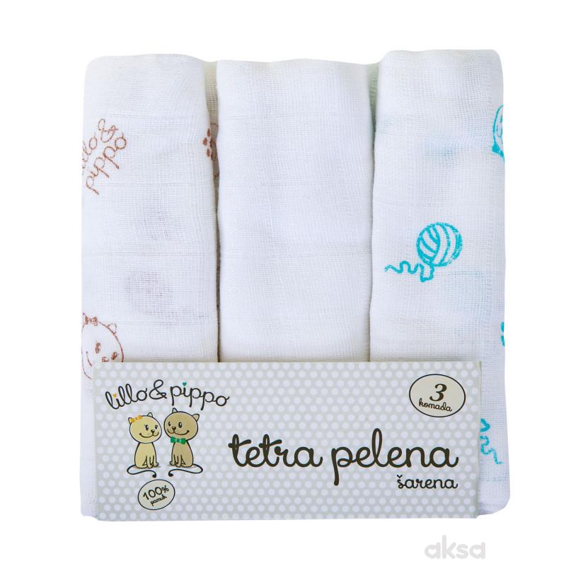Lillo&Pippo tetra pelena,rubljena,šarena 3/1