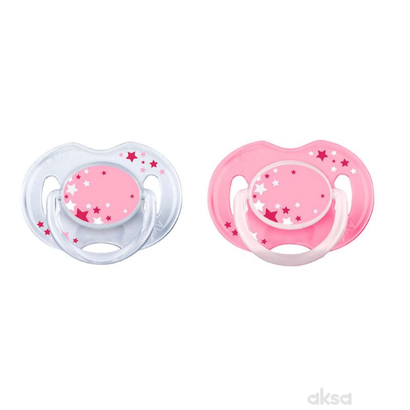 Avent laža noćna Night time soother 0-6 2/1 roze