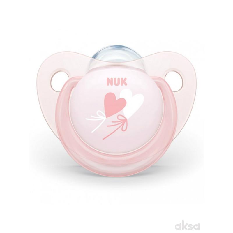 Nuk laža silikon Baby rose, 6-18m new