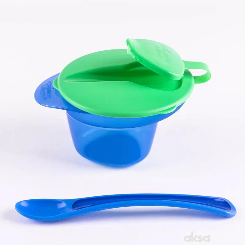 Tommee Tippee činija duboka sa pokl i kašikom 4m+