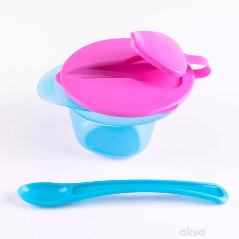 Tommee Tippee činija duboka sa pokl i kašikom 4m+