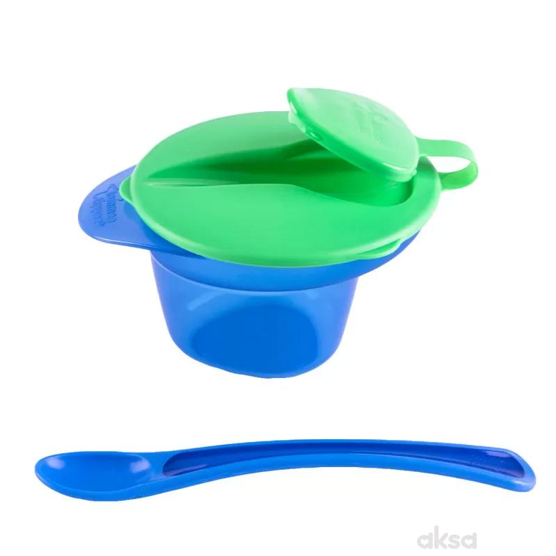 Tommee Tippee činija duboka sa pokl i kašikom 4m+