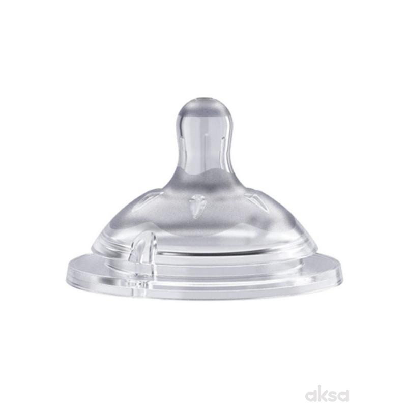 Chicco cucla Naturalfeeling sil. brz protok 6m+ 2k