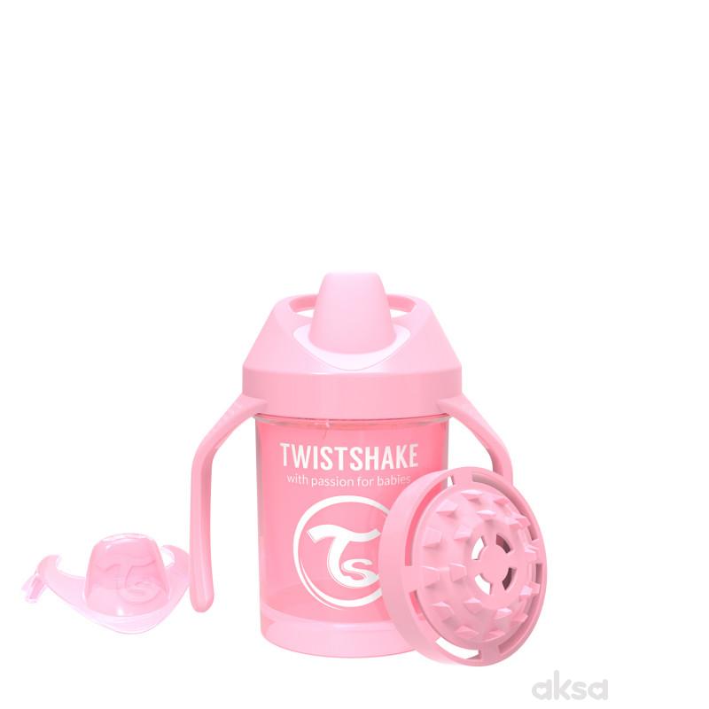TS čaša sa ručkom Mini Cup 230ml 4m+ pastelna roze