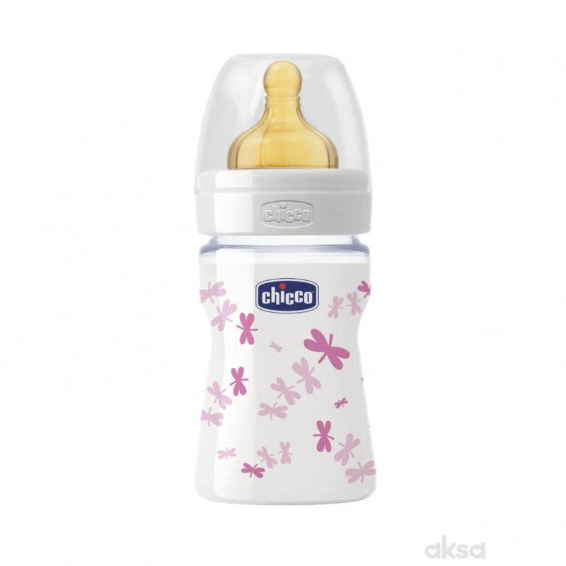 Chicco staklena flašica Giotto 150ml kauč.dev. 0m+