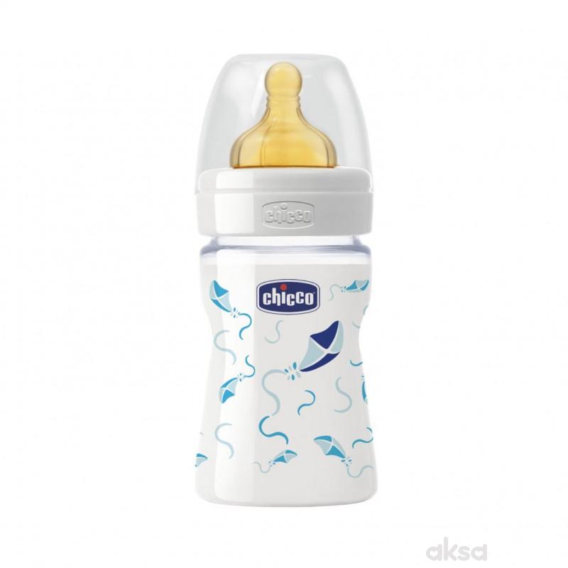 Chicco staklena flašica Giotto 150ml kauč. deč 0m+