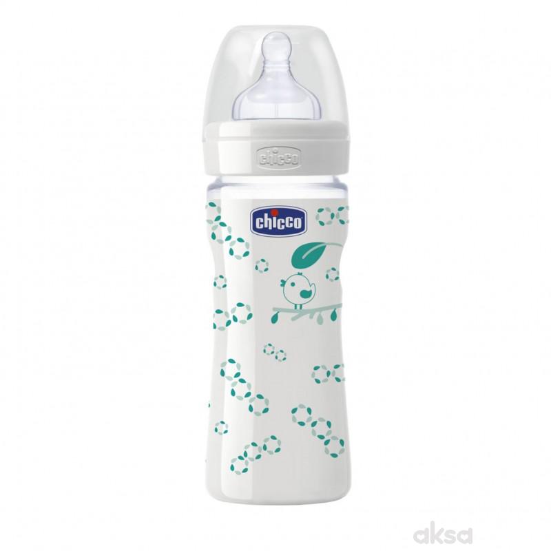 Chicco staklena flašica Giotto 240ml sil. Uni. 0m+