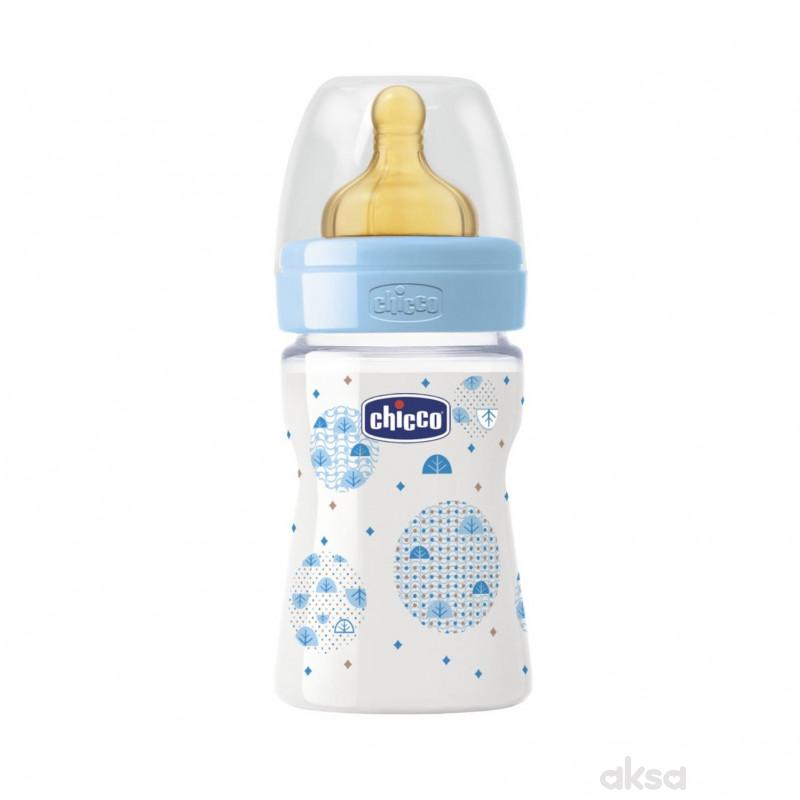 Chicco PP flašica Giotto 150 ml, kauč. dečaci 0m+